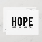 Hoop...hou pijn tegen briefkaart (Voorkant / Achterkant)