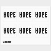 Hoop...hou pijn tegen vierkante sticker (Vel)