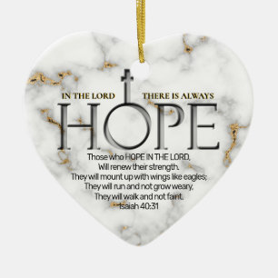 Hoop in de Lord Scripture Verse Isaiah 40:31 Keramisch Ornament