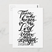 Hoop in het Lord Brush Script Briefkaart (Voorkant / Achterkant)