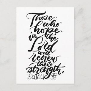 Hoop in het Lord Brush Script Briefkaart