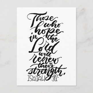 Hoop in het Lord Brush Script Briefkaart