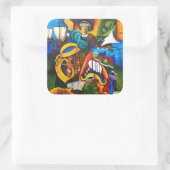 Hoop in Sunrise 2007 Vierkante Sticker (Tas)