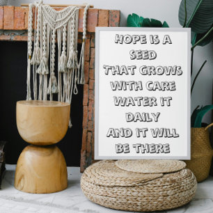 Hoop inspirerend minigedicht poster