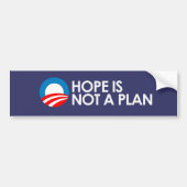 HOOP IS GEEN PLAN 2 Bumpersticker (Voorkant)