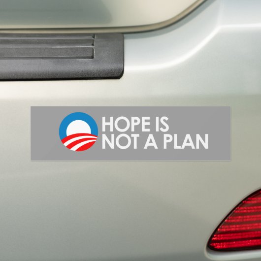 HOOP IS GEEN PLAN 2 Bumpersticker (Op auto)