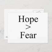 Hoop is groter dan angst briefkaart (Voorkant / Achterkant)