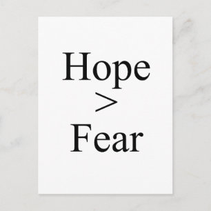 Hoop is groter dan angst T-shirt Briefkaart