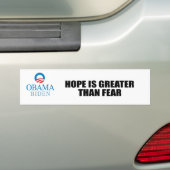 HOOP IS GROTER DAN VRIJ BUMPERSTICKER (Op auto)