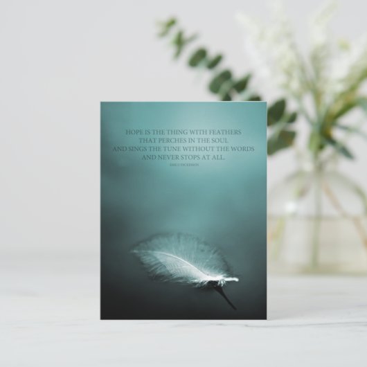 Hoop is het ding met veren briefkaart (Staand voorkant)