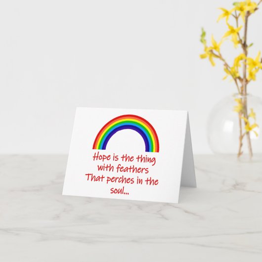 Hoop is het ding met veren kaart (Gele Bloem)
