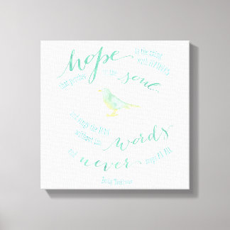 Hoop is het ding met veren Quote Canvas