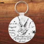 Hoop is het ding met veren sleutelhanger (Voorkant)