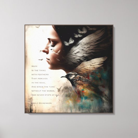 Hoop is het Dingen met Veathers Canvas Afdruk (Voorkant)