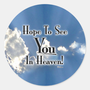 Hoop je in de hemel te zien met wolken! ronde sticker