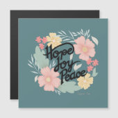 Hoop, Joy, Peace Magnetic Card (Voorkant / Achterkant)