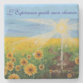 Hoop leidt mijn weg stenen onderzetter (Voorkant)