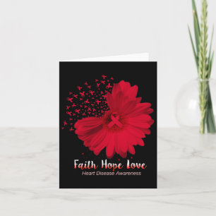 Hoop Liefde Hart Ziekte Bewustzijn Zonnebloem Kaart