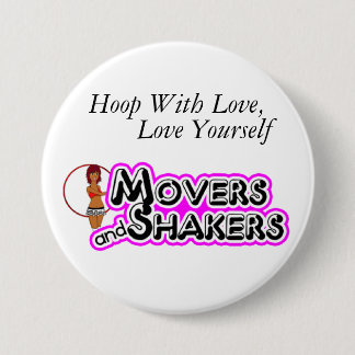 Hoop met liefde, hou van jezelf ronde button 7,6 cm