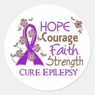 Hoop Moed Geloof Sterkte 3 Epilepsie Ronde Sticker
