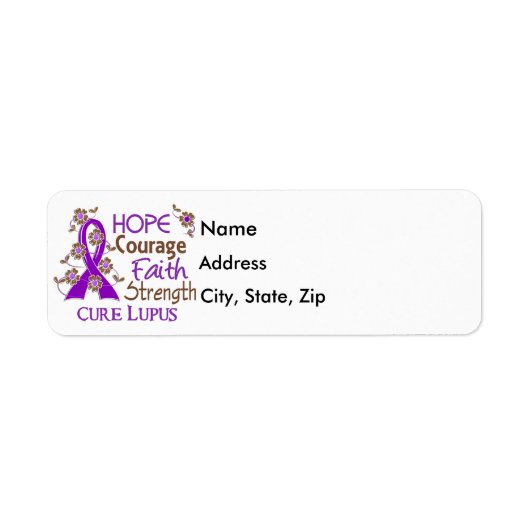Hoop Moed Geloof Sterkte 3 Lupus Etiket (Voorkant)