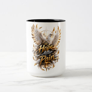 HOOP NA PIJN – White Eagle Inspirational Tweekleurige Koffiemok