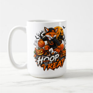 Hoop of Treat enge vos basketbal Halloween  Koffiemok