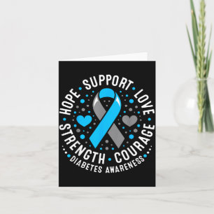 Hoop Ondersteuning Liefde Blauwe Lint Diabetes Bew Kaart
