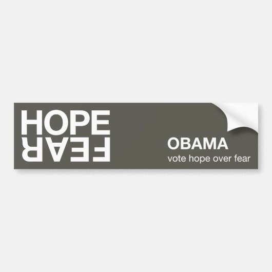 Hoop op de Fear bumper sticker (Voorkant)