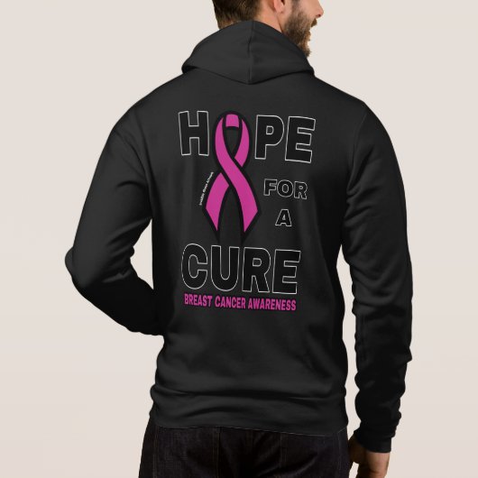 Hoop op een Cure...Breast Cancer Hoodie (Achterkant)