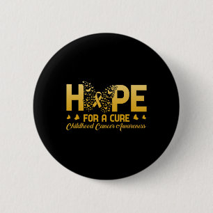 Hoop op een echte kinderkankerbewuster ronde button 5,7 cm