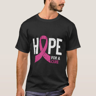 Hoop op een genezing K lint borstkanker bewustzijn T-shirt
