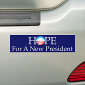 Hoop op een nieuwe President Bumpersticker (Op auto)