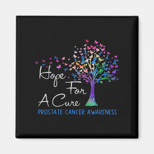 Hoop op een remedie Prostaatkanker Awareness Tree Magneet