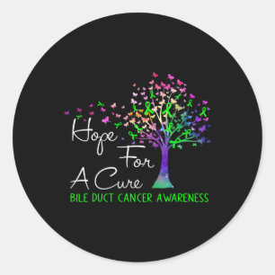 Hoop op een remedie voor kanker in de galwegen Awa Ronde Sticker