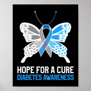 Hoop op een zuiver diabetes type 1 diabetes poster