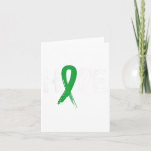Hoop op groen lint voor geestelijke gezondheid kaart