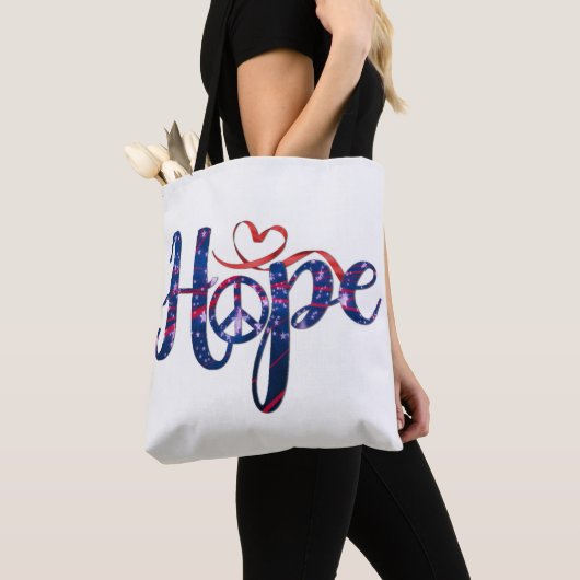 Hoop op vrede Canvas tas (Dichtbij)