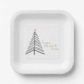 Hoop op vrede liefde. Kerst vakantie papier Borden Papieren Bordje (Voorkant)