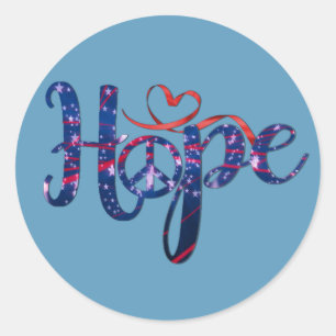 hoop op vrede rond de Stickers