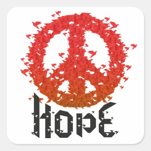 Hoop op vrede - Sticker (Voorkant)