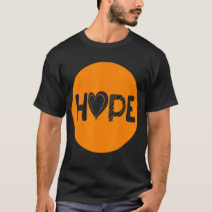 Hoop Oranje lint multiple sclerose Bewustheid T-shirt