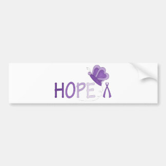 Hoop Paarse Ribbon Bewustheid Bumpersticker