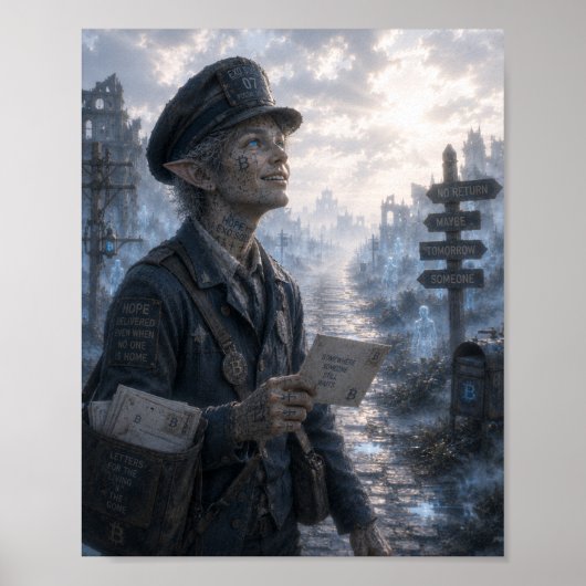 Hoop / Postbode / Eindeloze Weg Poster (Voorkant)