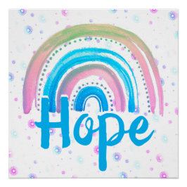 Hoop regenboog met spiralen perfect poster