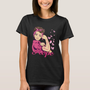 Hoop Rosie Riveter Breast Cancer Bewustheid T-shirt