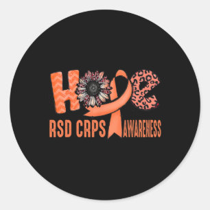 Hoop Sinaasappel Lint Luipaard Zonnebloem RSD CRPS Ronde Sticker