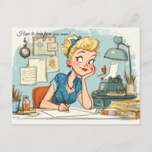 Hoop snel van je te horen! Briefkaart