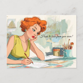 Hoop snel van je te horen! Briefkaart