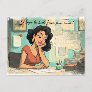 Hoop snel van je te horen! Briefkaart